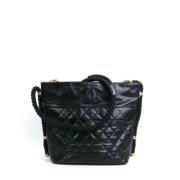 Pre-owned Leather chanel-bags Chanel Vintage , Black , Dames