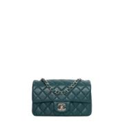 Pre-owned Leather chanel-bags Chanel Vintage , Blue , Dames