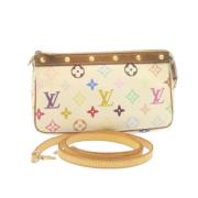 Pre-owned Canvas pouches Louis Vuitton Vintage , White , Dames