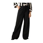 Elegante wijde zwarte broek Fiveunits , Black , Dames