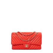 Pre-owned Leather chanel-bags Chanel Vintage , Red , Dames