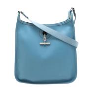 Pre-owned Leather shoulder-bags Hermès Vintage , Blue , Dames