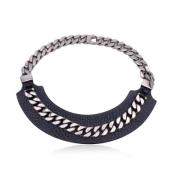 Pre-owned Leather necklaces Fendi Vintage , Gray , Dames