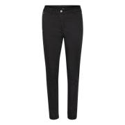 Zwarte Rivet Pant Lang Kaffe , Black , Dames