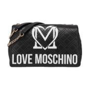 Zwarte synthetische dames crossbody tas Moschino , Black , Dames