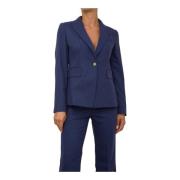 Blauwe Denim Blazer Jas Marella , Blue , Dames