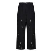 Zwarte Broek met Ritsdetail Stüssy , Black , Heren