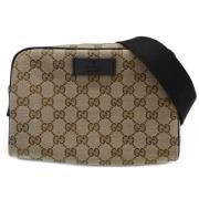 Pre-owned Canvas gucci-bags Gucci Vintage , Beige , Dames