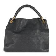 Pre-owned Leather handbags Louis Vuitton Vintage , Black , Dames