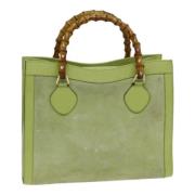 Pre-owned Suede gucci-bags Gucci Vintage , Green , Dames