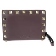 Pre-owned Leather wallets Valentino Vintage , Purple , Dames