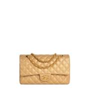 Pre-owned Leather chanel-bags Chanel Vintage , Yellow , Dames