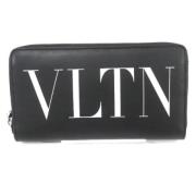 Pre-owned Leather wallets Valentino Vintage , Black , Heren