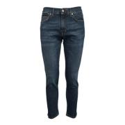 Jeans 5 zakken voor mannen blauw met logo op de achterkant - 38 Harmon...