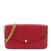 Pre-owned Leather louis-vuitton-bags Louis Vuitton Vintage , Red , Dam...