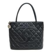 Pre-owned Leather handbags Chanel Vintage , Black , Dames