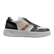 Leren Sneaker Wit Zwart Mannen Paciotti , White , Heren