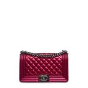 Pre-owned Leather chanel-bags Chanel Vintage , Pink , Dames