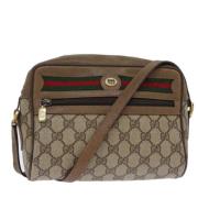 Pre-owned Canvas shoulder-bags Gucci Vintage , Beige , Dames