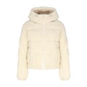 Logo FF Wol Alpaca Jas Fendi , White , Dames