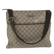 Pre-owned Canvas shoulder-bags Gucci Vintage , Beige , Dames