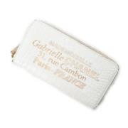 Pre-owned Leather wallets Chanel Vintage , White , Dames