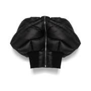 Gewatteerde Zwarte Gewatteerde Jas Rick Owens , Black , Dames