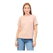 Roze T-shirt met voorapplicaties Jijil , Pink , Dames