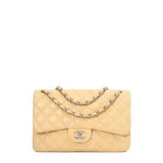 Pre-owned Leather chanel-bags Chanel Vintage , Beige , Dames