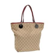 Pre-owned Canvas handbags Gucci Vintage , Beige , Dames