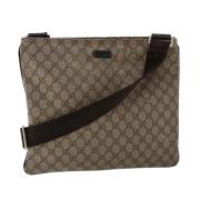 Pre-owned Canvas shoulder-bags Gucci Vintage , Beige , Dames