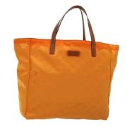 Pre-owned Canvas totes Gucci Vintage , Orange , Dames