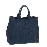 Pre-owned Canvas totes Prada Vintage , Blue , Dames