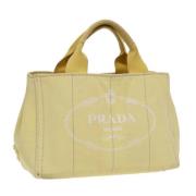 Pre-owned Canvas handbags Prada Vintage , Yellow , Dames