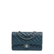 Pre-owned Leather chanel-bags Chanel Vintage , Blue , Dames