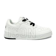 Witte Sneaker met Maxi Logo Belettering Icon Denim , White , Heren