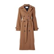 Wollen Trenchcoat Geroosterde Kokosnoot Selected Femme , Brown , Dames