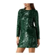 Groene Glitter Mini Jurk Suncoo , Green , Dames