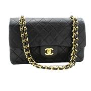 Pre-owned Leather chanel-bags Chanel Vintage , Black , Dames