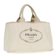 Pre-owned Canvas handbags Prada Vintage , Beige , Dames