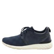 Pre-owned Leather sneakers Louis Vuitton Vintage , Blue , Heren