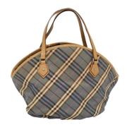 Pre-owned Canvas handbags Burberry Vintage , Blue , Dames