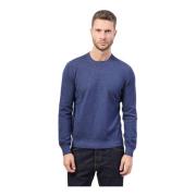 Blauwe Alpaca Cashmere Trui Gran Sasso , Blue , Heren