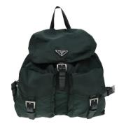 Pre-owned Nylon backpacks Prada Vintage , Green , Dames