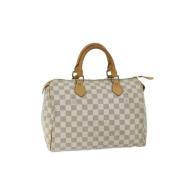 Pre-owned Canvas handbags Louis Vuitton Vintage , White , Dames