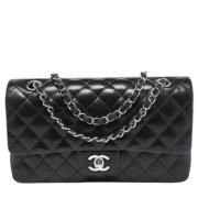 Pre-owned Leather chanel-bags Chanel Vintage , Black , Dames