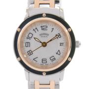 Pre-owned Metal watches Hermès Vintage , White , Dames