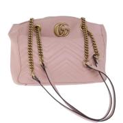 Pre-owned Leather shoulder-bags Gucci Vintage , Pink , Dames