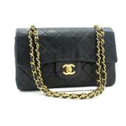 Pre-owned Leather chanel-bags Chanel Vintage , Black , Dames