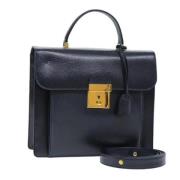 Pre-owned Leather gucci-bags Gucci Vintage , Blue , Dames